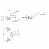 Paini Pilot Badewannenarmatur mit Handbrause und Schlauch 04CR105P1 Paini Pilot Badewannenarmatur mit Handbrause und Schlauch 04CR105P1