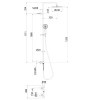 Bossini Cosmo Duschsäule mit Kopfbrause, Handbrause und Halterung L10069000008 Bossini Cosmo Duschsäule mit Kopfbrause, Handbrause und Halterung L10069000008