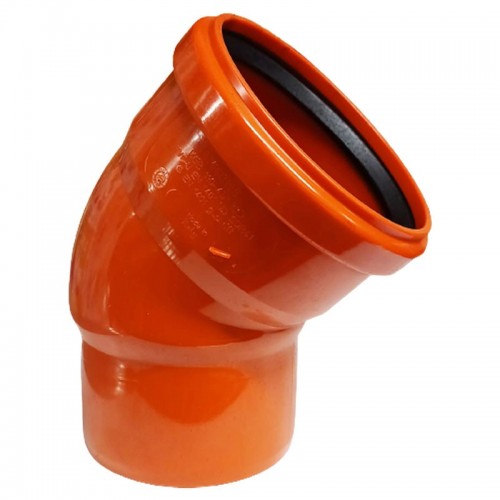 Bampi PVC 45-Grad-Bogen mit Dichtung Durchmesser 110/100 mm BPV111045 Bampi PVC 45-Grad-Bogen mit Dichtung Durchmesser 110/100 mm BPV111045