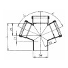 Bampi Bampi Doppelabzweig-Rohr 67,5 Grad aus PP D 110/110/110 mm BDA111167 Bampi Bampi Doppelabzweig-Rohr 67,5 Grad aus PP D 110/110/110 mm BDA111167