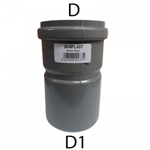 Bampi PVC-Anschluss mit Dichtung Durchmesser I 75/ A 80 mm BPV075080 Bampi PVC-Anschluss mit Dichtung Durchmesser I 75/ A 80 mm BPV075080