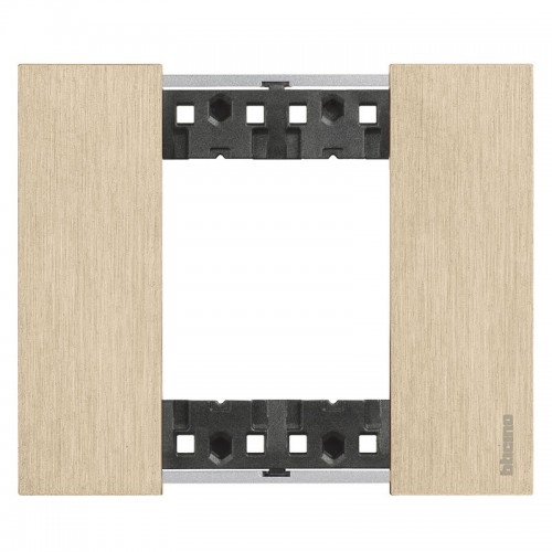 Bticino Living Now 2 Module Abdeckrahmen Farbe Gold KA4802ZW Bticino Living Now 2 Module Abdeckrahmen Farbe Gold KA4802ZW