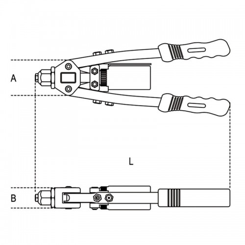 Beta Nietmaschine für Nieten 280 mm: ø 2,4÷4,8 mm 017400280 Beta Nietmaschine für Nieten 280 mm: ø 2,4÷4,8 mm 017400280
