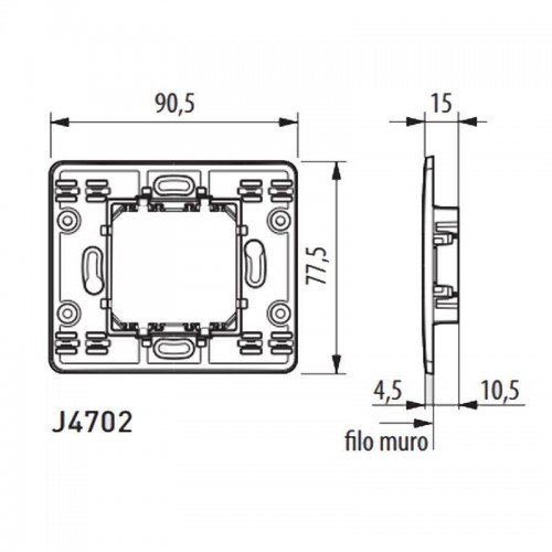 Bticino MatixGO Rahmen 2 Module Befestigungsschrauben J4702 Bticino MatixGO Rahmen 2 Module Befestigungsschrauben J4702