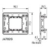 Bticino MatixGO Rahmen 2 Module Befestigung mit Clips J4702G Bticino MatixGO Rahmen 2 Module Befestigung mit Clips J4702G