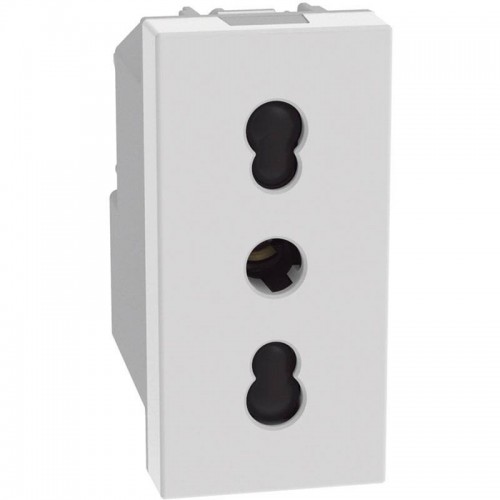 Bticino MatixGO 16A 2P+E P17/11 zweipolige Steckdose weiß JW4180 Bticino MatixGO 16A 2P+E P17/11 zweipolige Steckdose weiß JW4180