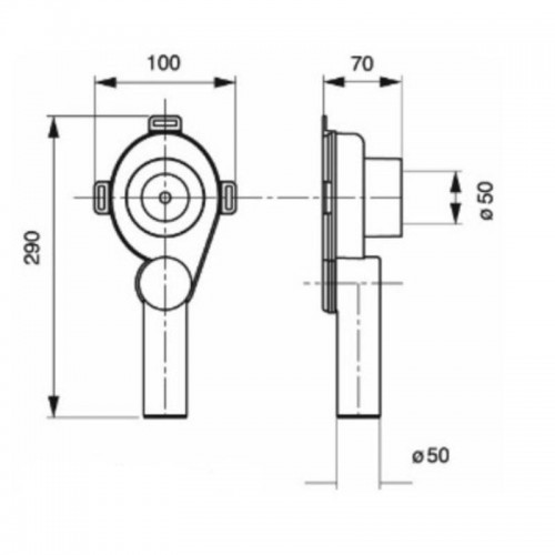 Bonomini vertikaler Urinal-Siphon Unterputz D 50 mm 3880GZ50B2 Bonomini vertikaler Urinal-Siphon Unterputz D 50 mm 3880GZ50B2