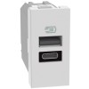 Bticino MatixGO 15W USB-Ladegerät mit 1 Typ-A und Typ-C-Anschluss weiß JW4191AC Bticino MatixGO 15W USB-Ladegerät mit 1 Typ-A und Typ-C-Anschluss weiß JW4191AC