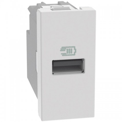 Bticino MatixGO 15W USB-Ladegerät mit 1 Typ-A-Anschluss weiß JW4191A Bticino MatixGO 15W USB-Ladegerät mit 1 Typ-A-Anschluss weiß JW4191A
