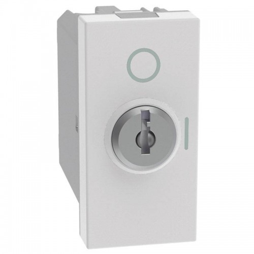 Bticino MatixGO Schlüsselschalter 2P 10AX 1 Modul weiß JW4012 Bticino MatixGO Schlüsselschalter 2P 10AX 1 Modul weiß JW4012