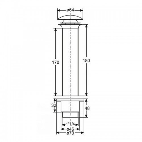 Bonomini Waschbecken- und Bidet-Ablaufgarnitur mit Schnappverschluss 1 1/4 0974XL54S7 Bonomini Waschbecken- und Bidet-Ablaufgarnitur mit Schnappverschluss 1 1/4 0974XL54S7