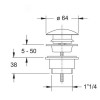 Bonomini Pop-up Ablaufgarnitur Waschtisch mit aus verchromtem Messing 1 1/4 0961OT54S7 Bonomini Pop-up Ablaufgarnitur Waschtisch mit aus verchromtem Messing 1 1/4 0961OT54S7