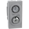 Bticino MatixGO TV-SAT Steckdose 1 Modul grau JG4214D Bticino MatixGO TV-SAT Steckdose 1 Modul grau JG4214D