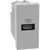 Bticino MatixGO 20W USB-Ladegerät mit 1 Typ-C-Anschluss grau JG4192C Bticino MatixGO 20W USB-Ladegerät mit 1 Typ-C-Anschluss grau JG4192C
