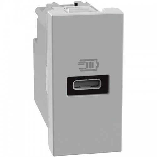 Bticino MatixGO 20W USB-Ladegerät mit 1 Typ-C-Anschluss grau JG4192C Bticino MatixGO 20W USB-Ladegerät mit 1 Typ-C-Anschluss grau JG4192C