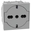 Bticino MATIXGO Schuko-Flachsteckdose P40 2 Module grau JG4140A16F Bticino MATIXGO Schuko-Flachsteckdose P40 2 Module grau JG4140A16F