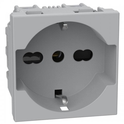 Bticino MATIXGO Schuko-Steckdose P40 2 Module grau JG4140A16 Bticino MATIXGO Schuko-Steckdose P40 2 Module grau JG4140A16