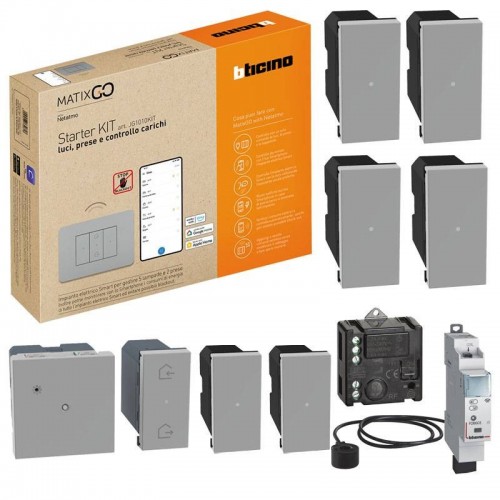 Bticino MatixGO Starter Kit Lichtmanagement grau JG1010KIT Bticino MatixGO Starter Kit Lichtmanagement grau JG1010KIT