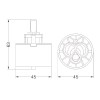 Keramik-Kartusche GTL-Mischer D 45 mm H 63 mm 818000PBCR45 Keramik-Kartusche GTL-Mischer D 45 mm H 63 mm 818000PBCR45