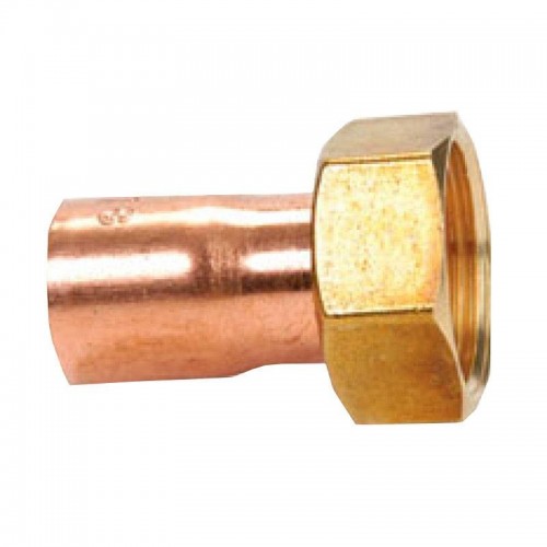 IBP Wasser- und Gasverschraubung mit Mutter I D 16 mm x 3/4 Kupfer 5359G01600P