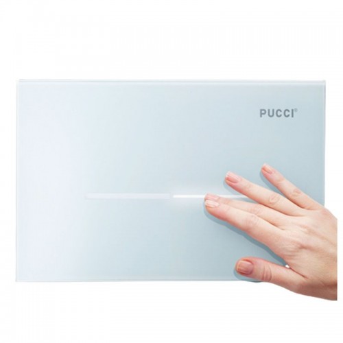 Pucci Eco Sfioro Betätigungsplatte für Spülkästen Weißglas 80140001 Pucci Eco Sfioro Betätigungsplatte für Spülkästen Weißglas 80140001