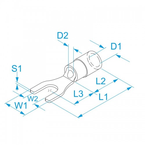 Vorisolierte Gabelklemme BM PVC 2,5 mm Durchmesser 5 100 St. 00226 Vorisolierte Gabelklemme BM PVC 2,5 mm Durchmesser 5 100 St. 00226