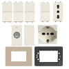 Abb Zenit KIT Starter Home weiße Serie mit kostenlosen Champagner-Abdeckrahmen Abb Zenit KIT Starter Home weiße Serie mit kostenlosen Champagner-Abdeckrahmen