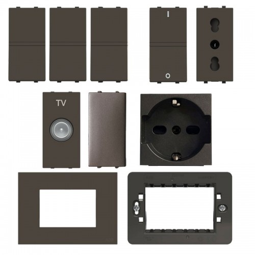 Abb Zenit KIT Starter Home anthrazitgrau Serie mit kostenlosen Abdeckrahmen anthrazitgrau Abb Zenit KIT Starter Home anthrazitgrau Serie mit kostenlosen Abdeckrahmen anthrazitgrau