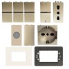 Abb Zenit KIT Starter Home champagnerfarbige Serie mit kostenlosen Weiß-Abdeckrahmen Abb Zenit KIT Starter Home champagnerfarbige Serie mit kostenlosen Weiß-Abdeckrahmen