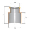 Redi PVC-PP Übergangsrohr A/I Durchmesser 40 mm 063558M Redi PVC-PP Übergangsrohr A/I Durchmesser 40 mm 063558M