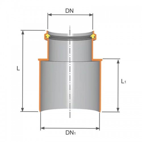 Redi PVC-PP Übergangsrohr A/I Durchmesser 40 mm 063558M Redi PVC-PP Übergangsrohr A/I Durchmesser 40 mm 063558M