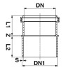 Redi konzentrisches Übergangsrohr 90/100 mm Durchmesser schwarz 05310P8 Redi konzentrisches Übergangsrohr 90/100 mm Durchmesser schwarz 05310P8