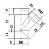 Redi T-Stück 45 Grad A/I Durchmesser 100/100 mm schwarz 08810P8 Redi T-Stück 45 Grad A/I Durchmesser 100/100 mm schwarz 08810P8