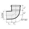 Redi Bogen 87 Grad A/I Durchmesser 100 mm schwarz PVC 07110P8 Redi Bogen 87 Grad A/I Durchmesser 100 mm schwarz PVC 07110P8
