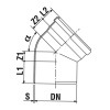Redi Bogen 67 30 Grad A/I Durchmesser 100 mm schwarz PVC 07210P8 Redi Bogen 67 30 Grad A/I Durchmesser 100 mm schwarz PVC 07210P8