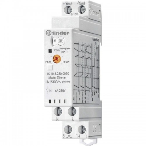 Finder elektronischer Dimmer Master DIN Steckdose 230V 15.10.8.230 Finder elektronischer Dimmer Master DIN Steckdose 230V 15.10.8.230