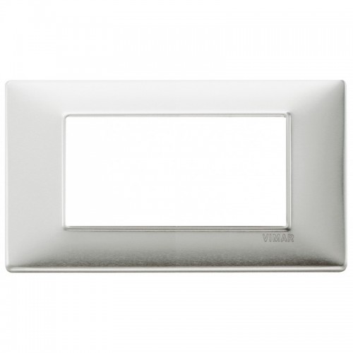 Vimar Plana Abdeckrahmen 4 Module Farbe Aluminium gebürstet 14654.81 Vimar Plana Abdeckrahmen 4 Module Farbe Aluminium gebürstet 14654.81