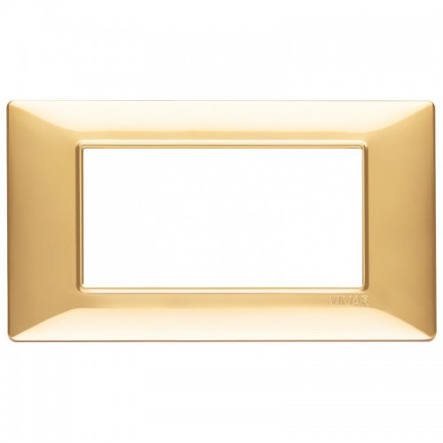 Vimar Plana Abdeckrahmen 4 Module Farbe glänzend Gold 14654.24 Vimar Plana Abdeckrahmen 4 Module Farbe glänzend Gold 14654.24