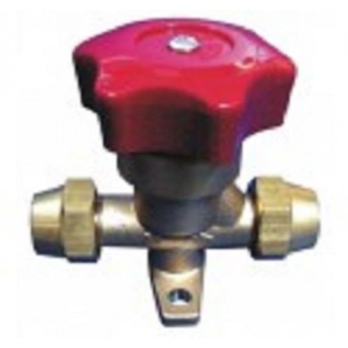 Absperrventil Bördelanschlüsse 5/8" SAE mit Bördelmuttern Absperrventil Bördelanschlüsse 5/8" SAE mit Bördelmuttern