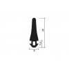 Eindrückprofil Gummi schwarz für Pendeltür 1m (34x9) Eindrückprofil Gummi schwarz für Pendeltür 1m (34x9)