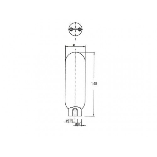 Sammler DE.NA, 24 x 145 mm, Anschluss 10 x 10 mm Sammler DE.NA, 24 x 145 mm, Anschluss 10 x 10 mm