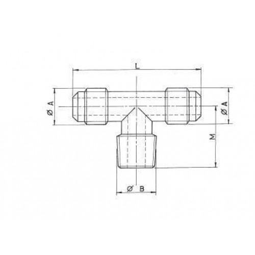 T-Stück 3/8"SAE x 3/8"NPT WIGAM T1-6C T-Stück 3/8"SAE x 3/8"NPT WIGAM T1-6C