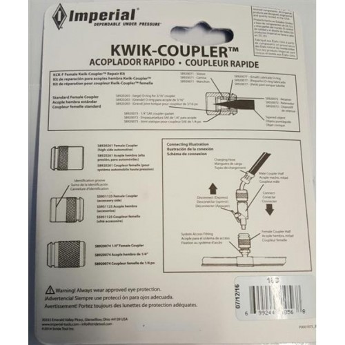 Schnellkupplung 1/4"SAE Innengewinde x 1/4"SAE Außengewinde WIGAM 16 C Schnellkupplung 1/4"SAE Innengewinde x 1/4"SAE Außengewinde WIGAM 16 C