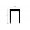 Gummidichtung schwarz 1m (25x35) Gummidichtung schwarz 1m (25x35)