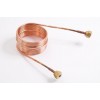Druckausgleichsleitung / Kapillarrohr mit Überwurfmutter 1/4" SAE, L = 3,0 m x 2,5 mm, mit Ventildrücker Druckausgleichsleitung / Kapillarrohr mit Überwurfmutter 1/4" SAE, L = 3,0 m x 2,5 mm, mit Ventildrücker