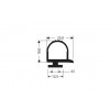 Gummidichtung schwarz 1m (23x19) Gummidichtung schwarz 1m (23x19)