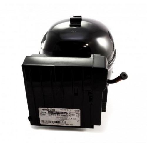 Drehzahlgeregelter Kompressor Aspera Embraco VEMC7C mit E-Satz, LBP - R600a, 230V, 40/150Hz, 3PH Drehzahlgeregelter Kompressor Aspera Embraco VEMC7C mit E-Satz, LBP - R600a, 230V, 40/150Hz, 3PH