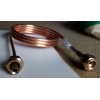 Druckausgleichsleitung / Kapillarrohr mit Muttern 1/4 "SAE, L = 1 m, d = 2,5 mm mit Ventildrücker Druckausgleichsleitung / Kapillarrohr mit Muttern 1/4 "SAE, L = 1 m, d = 2,5 mm mit Ventildrücker