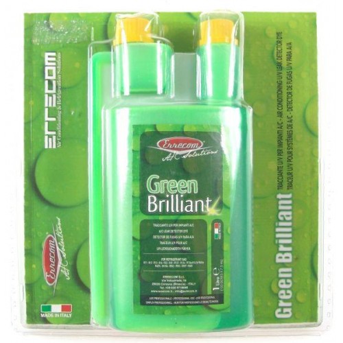 Errecom Green Brilliant 1 L, UV-Lecksuchmittel für Klimaanlagen, Farbe grün Errecom Green Brilliant 1 L, UV-Lecksuchmittel für Klimaanlagen, Farbe grün