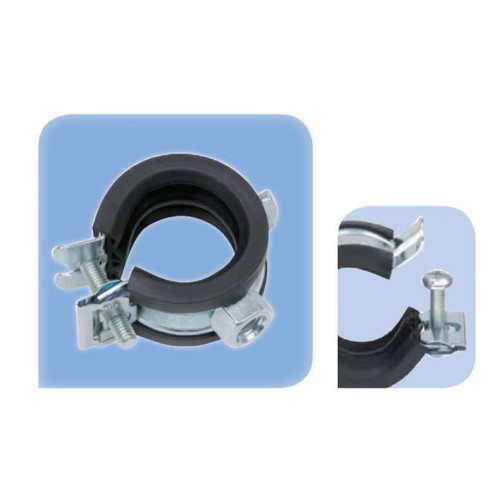 Rohrschelle Metall/Gummi 48 - 51 mm, M8 - NRW 1.1/2" Rohrschelle Metall/Gummi 48 - 51 mm, M8 - NRW 1.1/2"